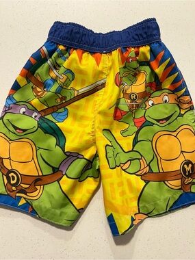 Nickelodeon Blue & Yellow Ninja Turtle Swim Shorts